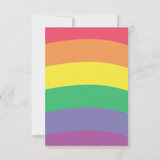 Rainbow Gay Pride Eenvoudig Elegant Minimalistisch Save The Date (Achterkant)