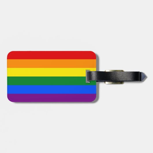Rainbow Gay Pride Flag Bagagelabel (Achterkant horizontaal)