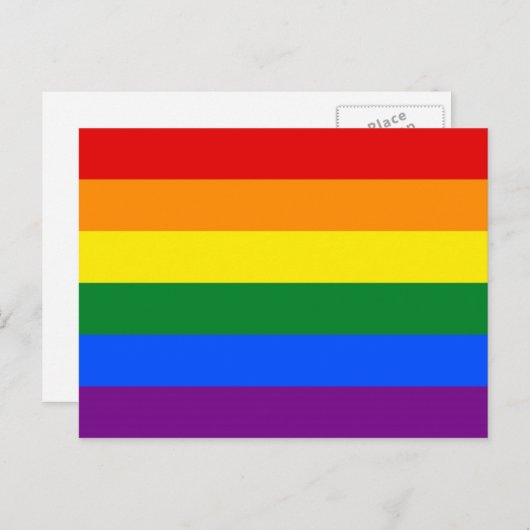 Rainbow Gay Pride Flag Briefkaart (Voorkant / Achterkant)