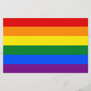 Rainbow Gay Pride Flag Briefpapier