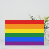 Rainbow Gay Pride Flag Briefpapier (Staand voorkant)