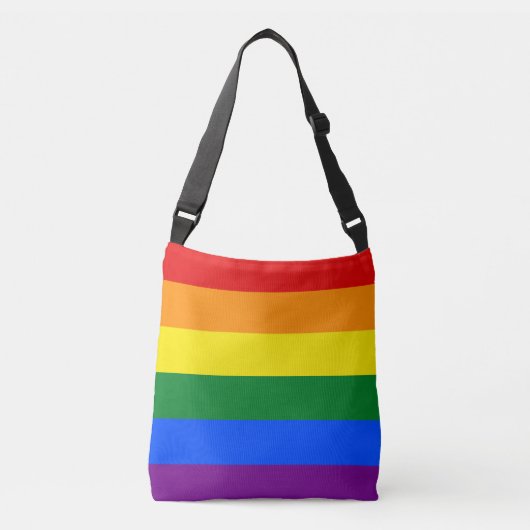 Rainbow Gay Pride Flag Crossbody Tas (Voorkant)