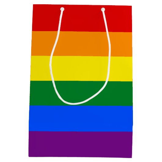 RAINBOW GAY PRIDE FLAG | GIFT-BAG MEDIUM CADEAUZAKJE (Achterkant)