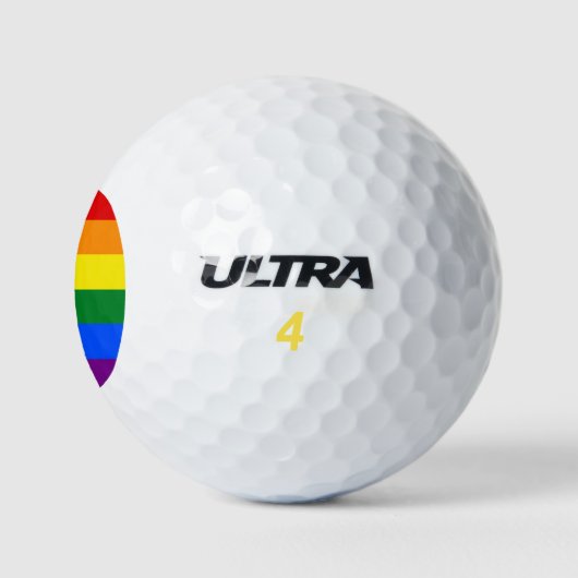 Rainbow Gay Pride Flag Golfballen (Logo)