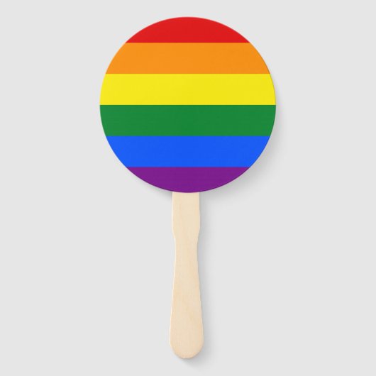 Rainbow Gay Pride Flag Handwaaier (Voorkant)