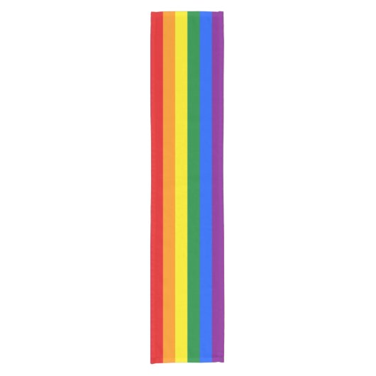 Rainbow Gay Pride Flag Korte Tafelloper (Voorkant)