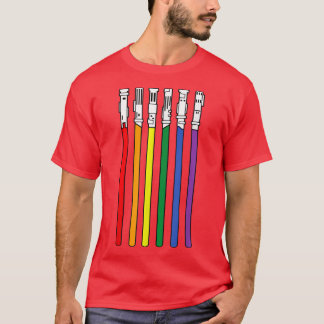 Rainbow Gay Pride Flag LGBTQ-maand ondersteuner Gr T-shirt