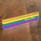 Rainbow Gay Pride Flag Naambordje (Zijkant)