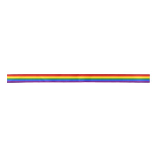 RAINBOW GAY PRIDE FLAG | RIBBON SATIJNEN LINT (Voorkant)
