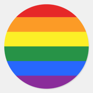 Rainbow Gay Pride Flag Ronde Sticker