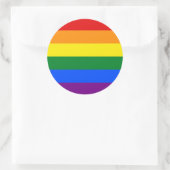 Rainbow Gay Pride Flag Ronde Sticker (Tas)