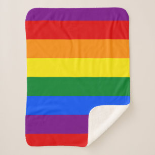 Rainbow Gay Pride Flag Sherpa Deken