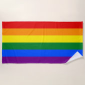 Rainbow Gay Pride Flag Strandlaken (Voorkant)