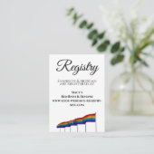 Rainbow Gay Pride Flags Wedding Registry Informatiekaartje (Staand voorkant)
