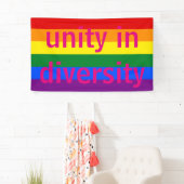 Rainbow Gay Pride LGBT Lesbian 6 Stripes Flag Spandoek (Insitu)