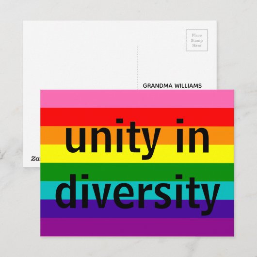 Rainbow Gay Pride LGBT Original 8 Stripes Briefkaart (Voorkant / Achterkant)