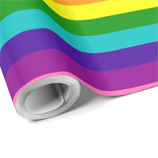 Rainbow Gay Pride LGBT Original 8 Stripes Flag Cadeaupapier (Rol Hoek)