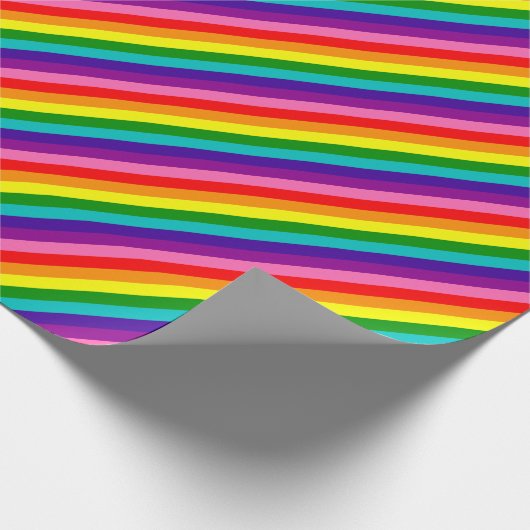 Rainbow Gay Pride LGBT Original 8 Stripes Flag Cadeaupapier (Hoek)