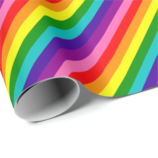 Rainbow Gay Pride LGBT Original 8 Stripes Flag Cadeaupapier (Rol Hoek)