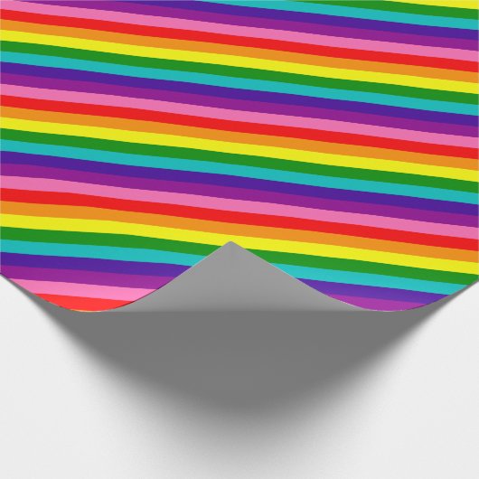 Rainbow Gay Pride LGBT Original 8 Stripes Flag Cadeaupapier (Hoek)