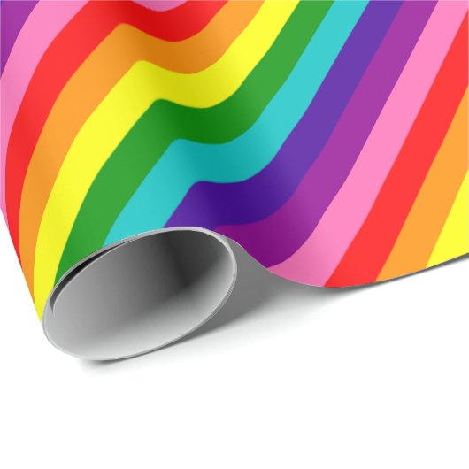 Rainbow Gay Pride LGBT Original 8 Stripes Flag Cadeaupapier (Rol Hoek)