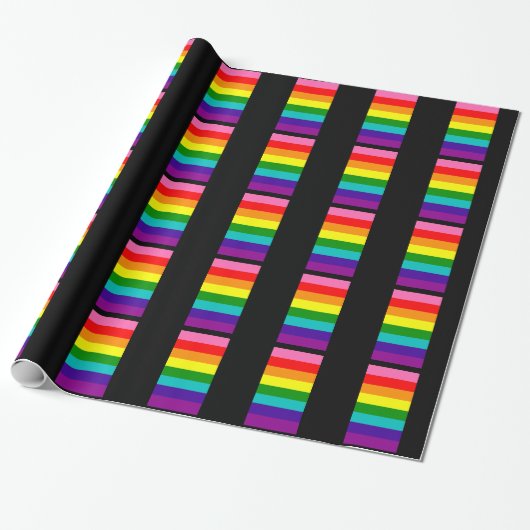 Rainbow Gay Pride LGBT Original 8 Stripes Flag Cadeaupapier (Uitgerold)