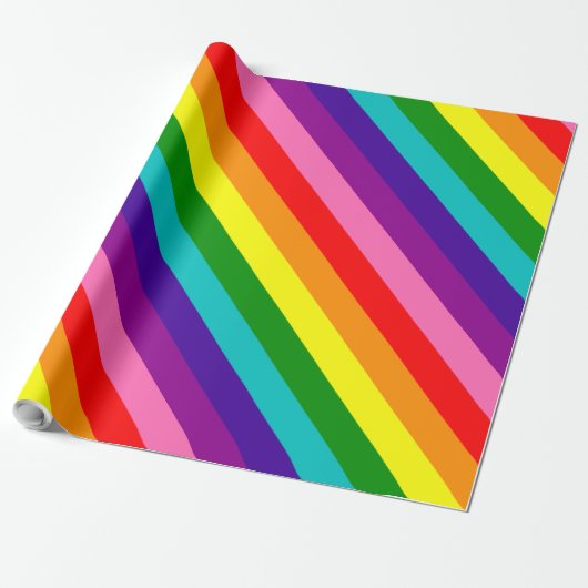 Rainbow Gay Pride LGBT Original 8 Stripes Flag Cadeaupapier (Uitgerold)