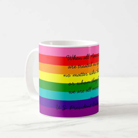 Rainbow Gay Pride LGBT Original 8 Stripes Flag Mok (Voorkant links)