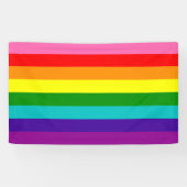 Rainbow Gay Pride LGBT Original 8 Stripes Flag Spandoek (Horizontaal)