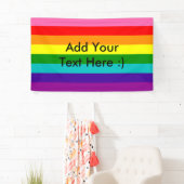 Rainbow Gay Pride LGBT Original 8 Stripes Flag Spandoek (Insitu)