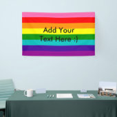Rainbow Gay Pride LGBT Original 8 Stripes Flag Spandoek (Beurs)