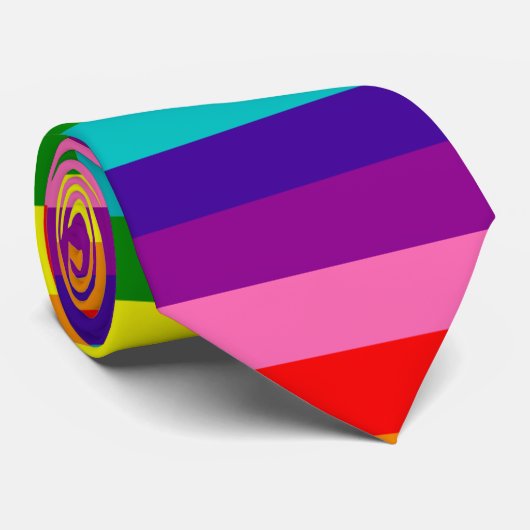 Rainbow Gay Pride LGBT Original 8 Stripes Flag Stropdas (Opgerold)