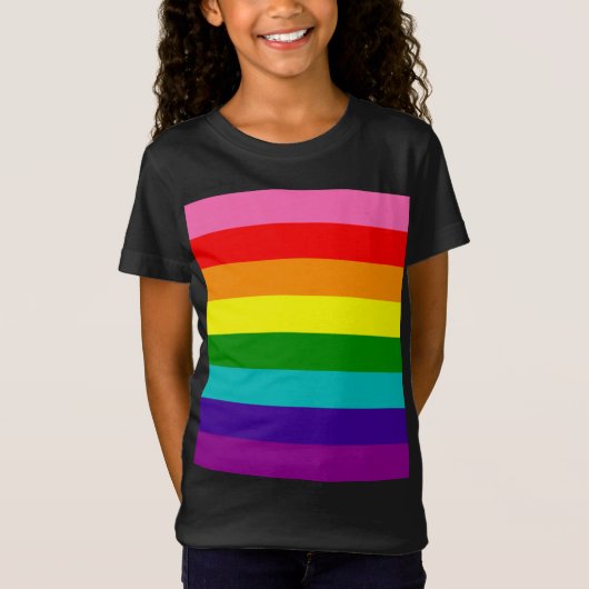 Rainbow Gay Pride LGBT Original 8 Stripes Flag T-shirt (Voorkant)