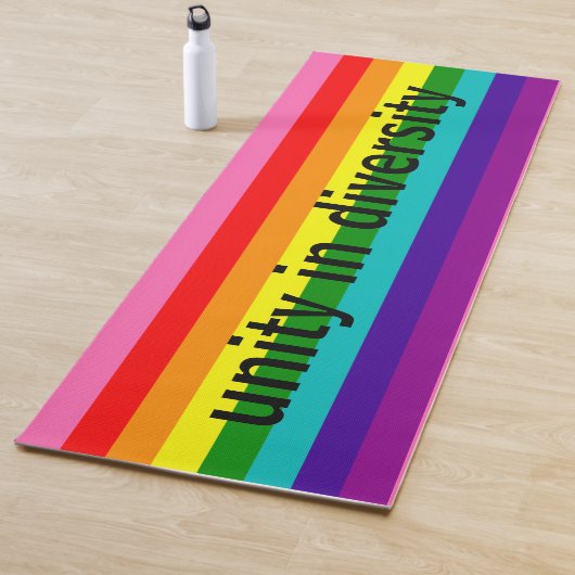 Rainbow Gay Pride LGBT Original 8 Stripes Voeg tek Yogamat (In situ)