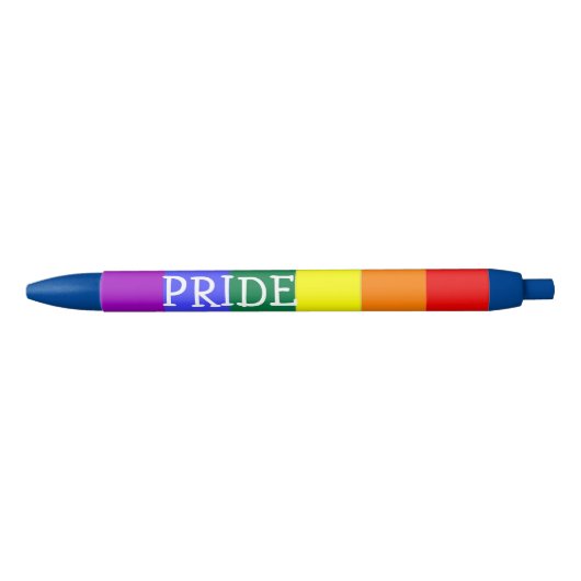 Rainbow Gay Pride LHBT gepersonaliseerd Zwarte Inkt Pen (Voorkant)
