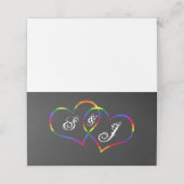 Rainbow Gay Pride Liefde Harten Song Aanvraag Plaatskaartje (Buitenkant ongevouwen)