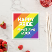 Rainbow Gay Pride Party LGBTQ Custom Paper Servet (Insitu)