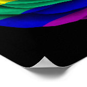 Rainbow Gay Pride Roos Flag op Black Poster (Hoek)