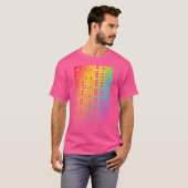 Rainbow Gay Pride Text Fade Graphi, onverdiend T-shirt (Voorkant volledig)