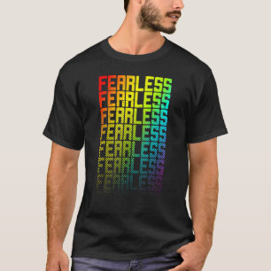 Rainbow Gay Pride Text Fade Graphi, onverdiend T-shirt