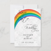 Rainbow Gay Save the Date (Voorkant)