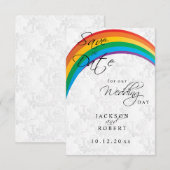 Rainbow Gay Save the Date (Voorkant / Achterkant)
