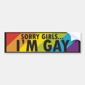 Rainbow Gay Slogan Bumpersticker (Voorkant)