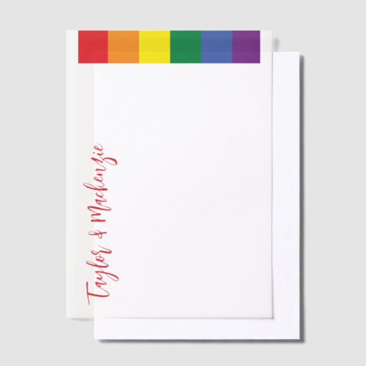 Rainbow Gay Trouwtekst Sjabloon (Offset)