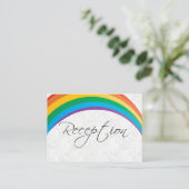 Rainbow Gay Wedding - Receptie Informatiekaartje (Staand voorkant)
