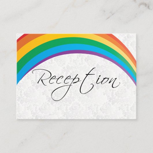 Rainbow Gay Wedding - Receptie Informatiekaartje (Voorkant)