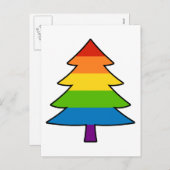 Rainbow Gay Xmas Boom Feestdagenkaart (Voorkant / Achterkant)