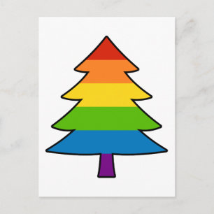 Rainbow Gay Xmas Boom Feestdagenkaart