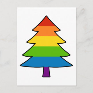 Rainbow Gay Xmas Boom Feestdagenkaart