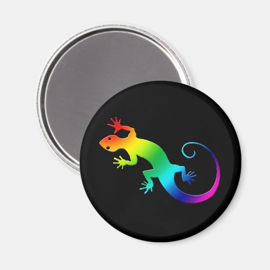 Rainbow Gecko donkere magneet (Voorkant / Achterkant)